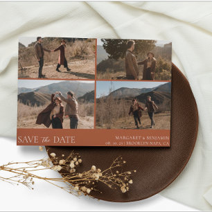 Save The Date Moderne Simple Terracotta 4 Mariage photo