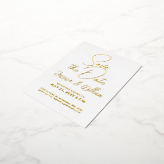Save the Date moderne typografie ontwerp Folie Uitnodiging Briefkaart
