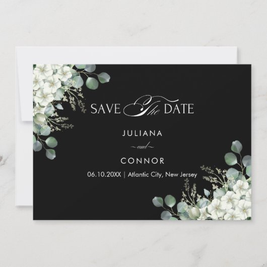 Save The Date Moderne verdure émeraude  (Devant)