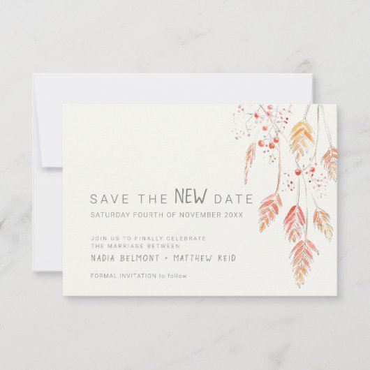Save The Date modification de l'événement mariage enregistrer la (Devant)