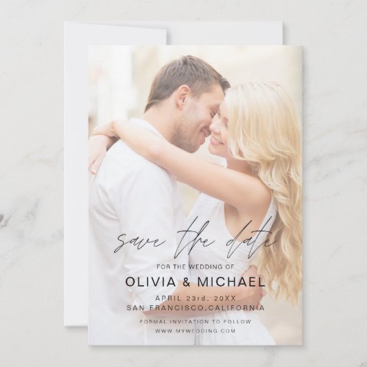 Save The Date Modifier Enregistrer la date Photo Mariage (Devant)