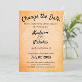 Save The Date Modifier la date de report du parchemin orange par (Debout devant)