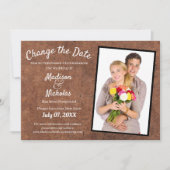 Save The Date Modifier la date Mariage photo - Parchemin Brown f (Devant)
