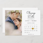 Save The Date Modifier la date Nouvelle photo du calendrier des (Devant / Derrière)