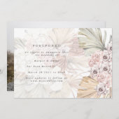 Save The Date Modifier La Date Photo Pampas Reportée La Date (Devant / Derrière)