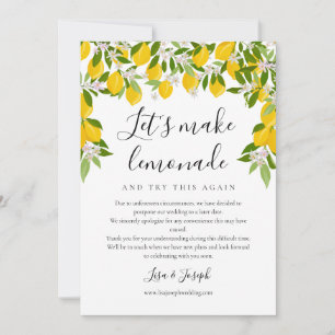 Save The Date Modifier la date reportée Annulation de la photo c