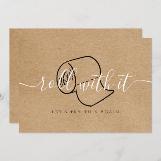 Save The Date Modifier la date reportée Annulé Rustic Boho (Devant / Derrière)