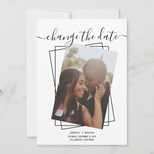 Save The Date Modifier La Date Typographie Photo Mariage Card (Devant)