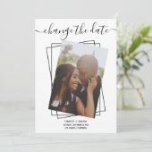 Save The Date Modifier La Date Typographie Photo Mariage Card (Debout devant)