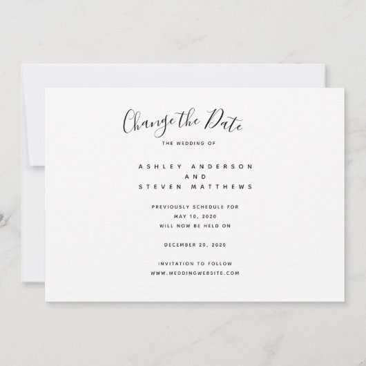 Save The Date Modifier la photo du script Mariage date (Dos)