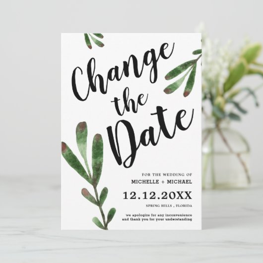 Save The Date Modifier Le Report Mariage Date (Debout devant)