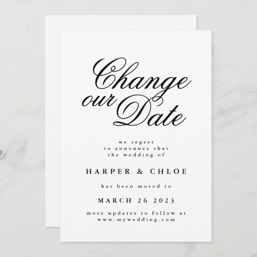 Save The Date Modifier notre date (Devant / Derrière)