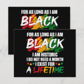 Save The Date Mois de l'histoire des Noirs Pour aussi longtemps (Devant / Derrière)