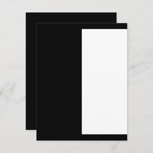 Save The Date moitié blanc noir moitié noir moitié noir blanc (Devant / Derrière)