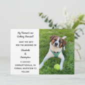 Save The Date Mon être humain se marie Chien Photo Save the (Debout devant)