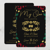 Save The Date Mon UN M'a Trouvé Mariage Tribal Africain (Devant / Derrière)