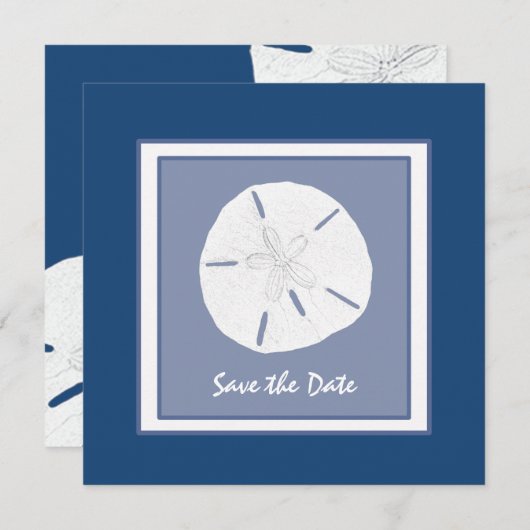 Save The Date Monaco Dollar de sable bleu Enregistrer la date (Devant / Derrière)