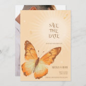 Save The Date Monarque papillon d'aquarelle mariage Enregistrer  (Devant / Derrière)