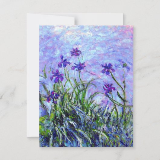 Save The Date Monet Lilac Irises (Devant)