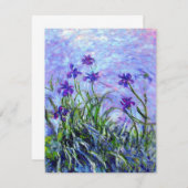 Save The Date Monet Lilac Irises (Devant / Derrière)