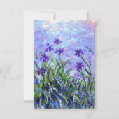Save The Date Monet Lilac Irises (Devant)