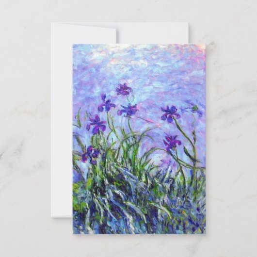Save The Date Monet Lilac Irises (Devant)