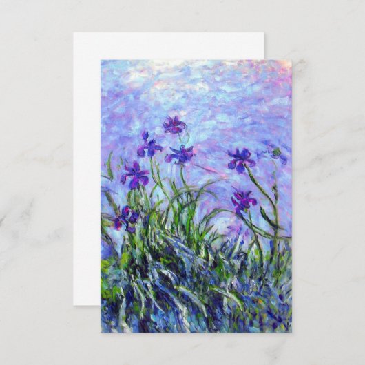 Save The Date Monet Lilac Irises (Devant / Derrière)