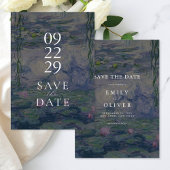 Save The Date Monet Water Lys Mariage Enregistrer La Date