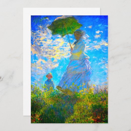 Save The Date Monet Woman avec un parasol (Devant / Derrière)