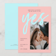 Monnaie rose Neon moderne Grand Mariage photo Scri