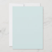 Save The Date Monogram Mint Turquoise Simple Mariage moderne (Dos)