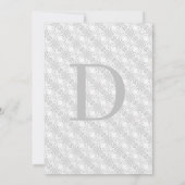 Save The Date Monogramme catholique de dentelle blanche (Dos)