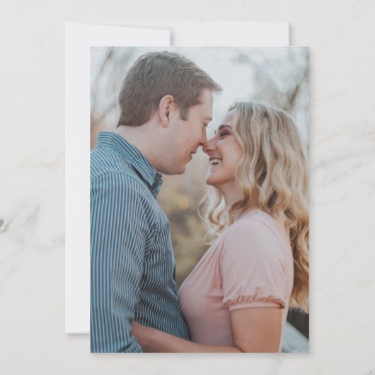 Save The Date Monogramme classique Crest Mariage noir et blanc (Dos)