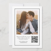 Save The Date Monogramme classique QR Code 2 Mariage photo (Dos)