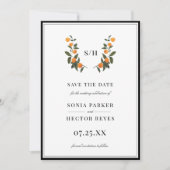 Save The Date Monogramme de citron vert (Devant)