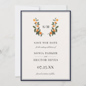 Save The Date Monogramme de citron vert (Devant)