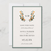 Save The Date Monogramme de citron vert (Devant)