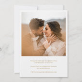 Save The Date Monogramme de couronne d'or Photo Mariage élégant (Dos)