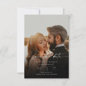 Save The Date Monogramme de mariage en écriture calligraphique é (Devant)