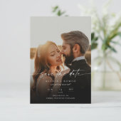 Save The Date Monogramme de mariage en écriture calligraphique é (Debout devant)