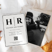Save The Date Monogramme de mariage simple classique minimal Cod