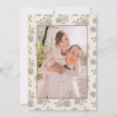 Save The Date Monogramme de photo florale d'automne (Dos)