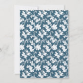 Save The Date Monogramme équestre Chevaux Crest Bleu Turquoise M (Dos)