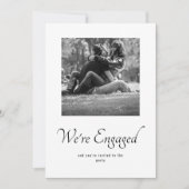 Save The Date Monogramme Mariage Engagement Partie Photo Invitat (Devant)
