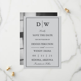 Save The Date Monogramme Minimaliste Photo