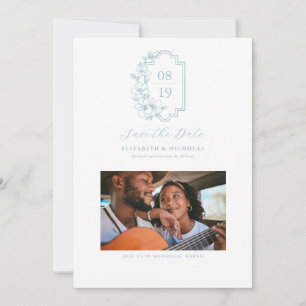 Save The Date Monogramme Minimaliste Photo Enregistrer la Date