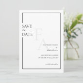 Save The Date Monogramme minimum Mariage musulman Enregistrer la (Debout devant)