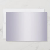 Save The Date Monogramme Moderne Argent Rayures Lilas (Dos)