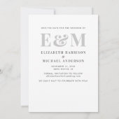 Save The Date Monogramme moderne Gras Initiales Photo (Dos)