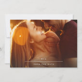 Save The Date Monogramme moderne MINIMALISTE simple (Devant)